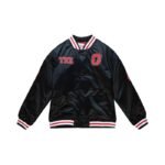 Ohio State Buckeyes Jacket | Premium Mitchell & Ness Black Champ City Satin Jacket