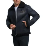 UNSTOPPABLE Warmth: The Blue B3 RAF Aviator Shearling Leather Jacket - Image 2