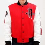 Rockets Varsity Jacket | Houston Rockets Red & Yellow NBA Championship Jacket