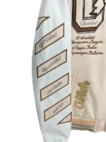 Exclusive AC Milan Off-White Varsity Bomber Jacket | 2026 Release - Image 2