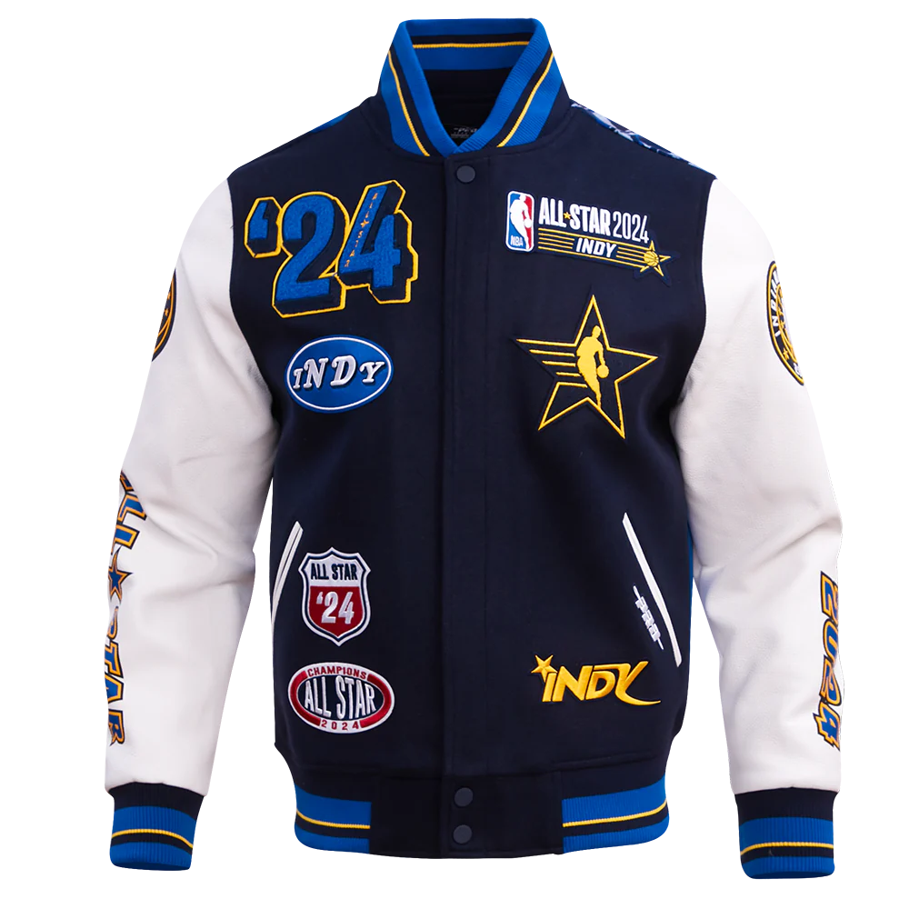Seize the Hype: Exclusive NBA All-Star Game 2024 Wool Varsity Jacket | Limited Edition Seize the Hype: Exclusive NBA All-Star Game 2024 Wool Varsity Jacket | Limited Edition