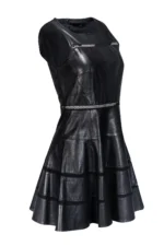 Tibi - Leather Cocktail Dress w/ Cutout Details Sz 4 (Copy) - Image 3