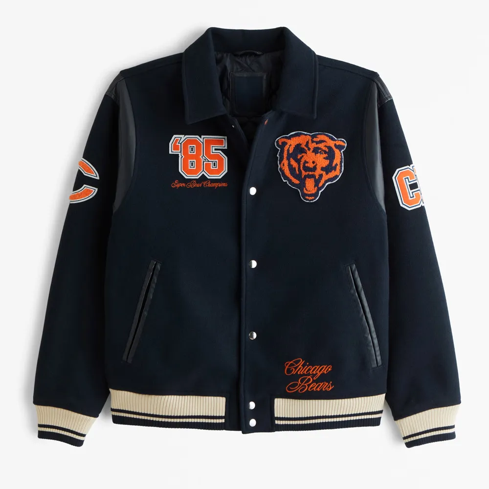 UNSTOPPABLE Legend: The 1985 Chicago Bears Varsity Wool Jacket UNSTOPPABLE Legend: The 1985 Chicago Bears Varsity Wool Jacket