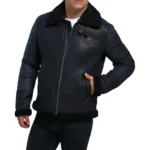 UNSTOPPABLE Warmth: The Blue B3 RAF Aviator Shearling Leather Jacket