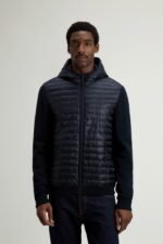 Allen Hybrid Jacket in Ripstop Nylon - Men - Blue
