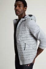Allen Hybrid Jacket in Ripstop Nylon - Men - Gray