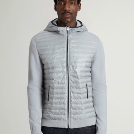 Allen Hybrid Jacket in Ripstop Nylon - Men - Gray