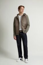 Allen Hybrid Jacket in Ripstop Nylon - Men - Green