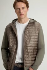 Allen Hybrid Jacket in Ripstop Nylon - Men - Green