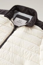 Bering Tech Lightweight Hybrid Down Jacket in Microfibre - Men - White