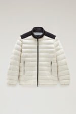 Bering Tech Lightweight Hybrid Down Jacket in Microfibre - Men - White