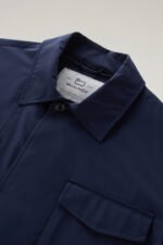 Field Jacket in Matt Finish Stretch Nylon - Men - Blue
