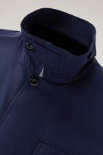 Field Jacket in Matt Finish Stretch Nylon - Men - Blue
