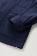 Field Jacket in Matt Finish Stretch Nylon - Men - Blue