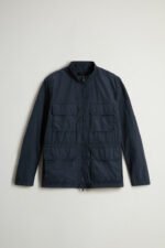 Garment-Dyed Field Jacket in Peached Urban Touch - Men - Blue