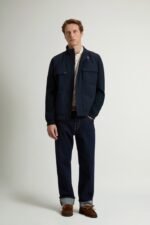 Hybrid Jacket in Two-Layered Fabric - Men - Blue