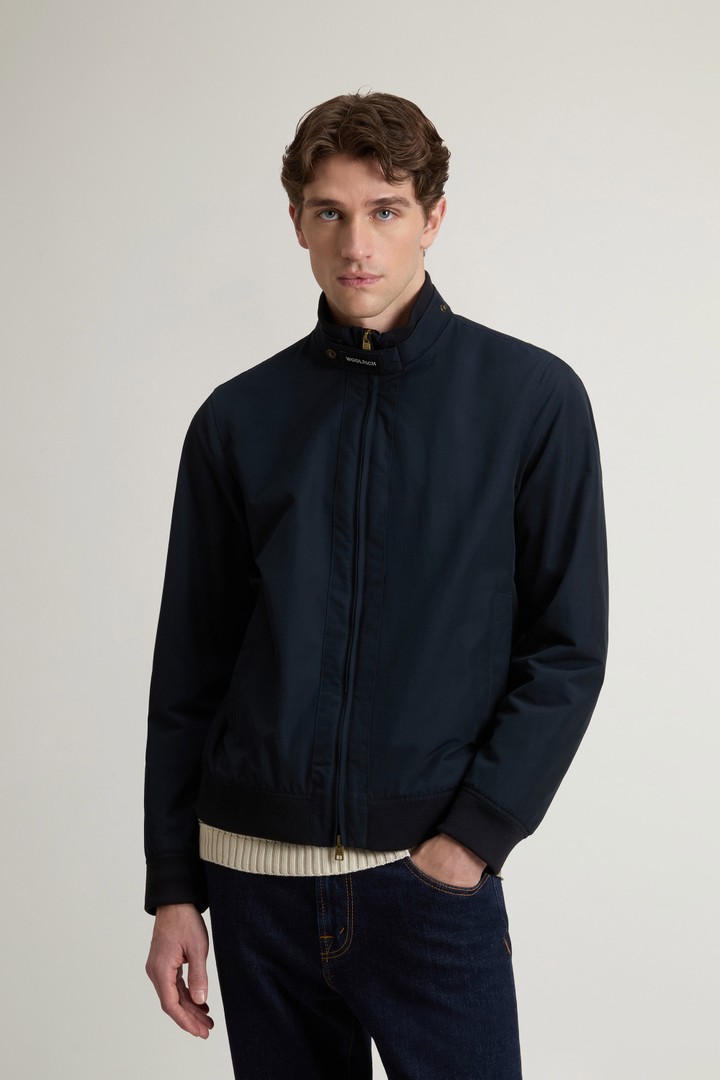 Lewis Bomber Jacket in Light Ramar - Men - Blue Lewis Bomber Jacket in Light Ramar - Men - Blue