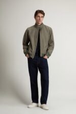 Lewis Bomber Jacket in Light Ramar - Men - Green