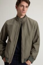 Lewis Bomber Jacket in Light Ramar - Men - Green