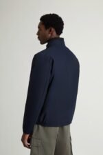 Padded Sailing Bomber Jacket in Two-Layered Fabric - Men - Blue