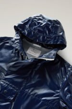 Resine Jacket in Ripstop Fabric with Hood - Men - Blue