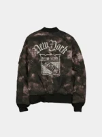 New York Rangers Varsity Jacket – NHL Team-Inspired Bomber Jacket - Image 3