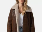 Bomber Brown B3 Sheepskin Leather Jacket Women