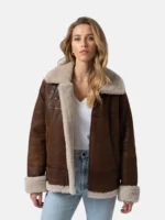 Bomber Brown B3 Sheepskin Leather Jacket Women
