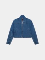 DENIM RELAXED FLIGHT JACKET WOMENS