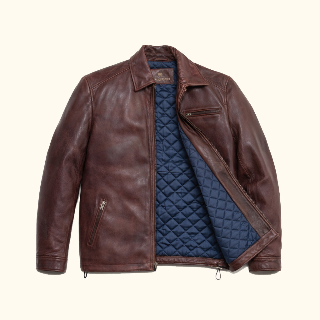 Glenwood Leather Driving Jacket | Mahogany Glenwood Leather Driving Jacket | Mahogany