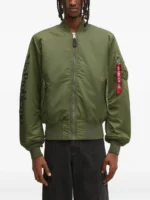 NO PROBLEMO X ALPHA NO WAR MA-1 Bomber Jacket – Military-Inspired Streetwear Jacket - Image 2