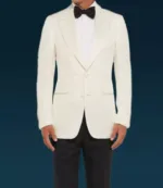 Men's Ivory White Peak Lapel Two Button Dinner Jacket