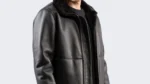 Reversible Kyelder Sheepskin Black Shearling Jacket