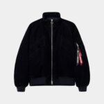 SOLID HOMME X ALPHA VELVET DENIM MA-1 JACKET