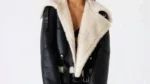 Women REAL AVIATOR Oversized Shearling Leather Jacket